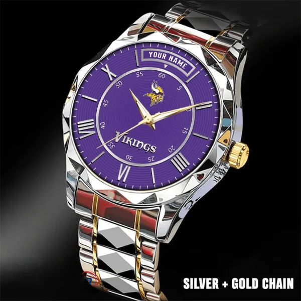 Minnesota Vikings Business Watch For Men Luxury Waterproof Stainless Steel New Design 2025 ANZDMW726 - Image 2
