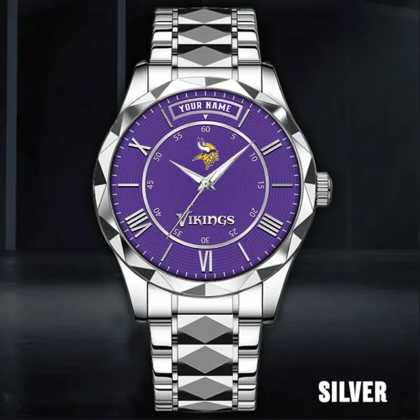 Minnesota Vikings Business Watch For Men Luxury Waterproof Stainless Steel New Design 2025 ANZDMW726 - Image 4