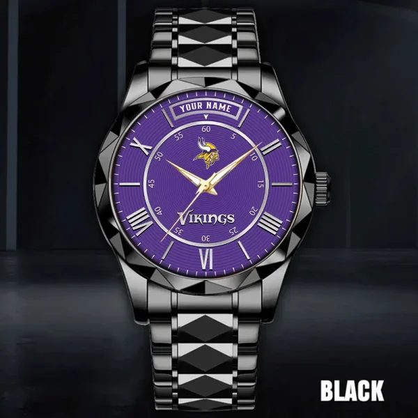 Minnesota Vikings Business Watch For Men Luxury Waterproof Stainless Steel New Design 2025 ANZDMW726 - Image 5