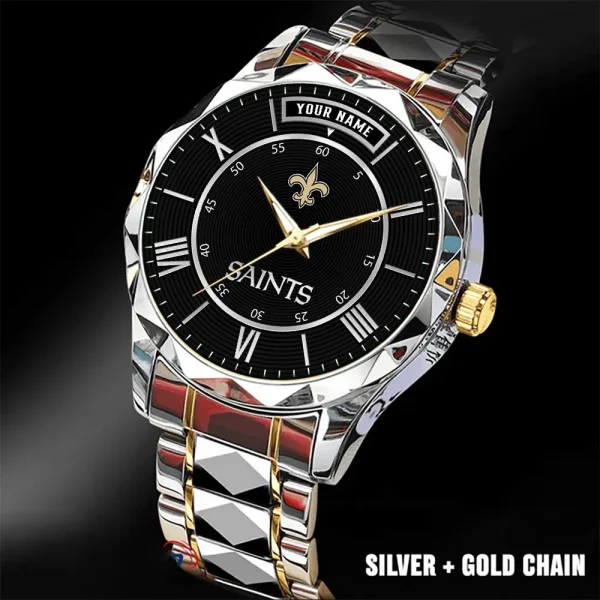 New Orleans Saints Business Watch For Men Luxury Waterproof Stainless Steel New Design 2025 ANZDMW728 - Image 2