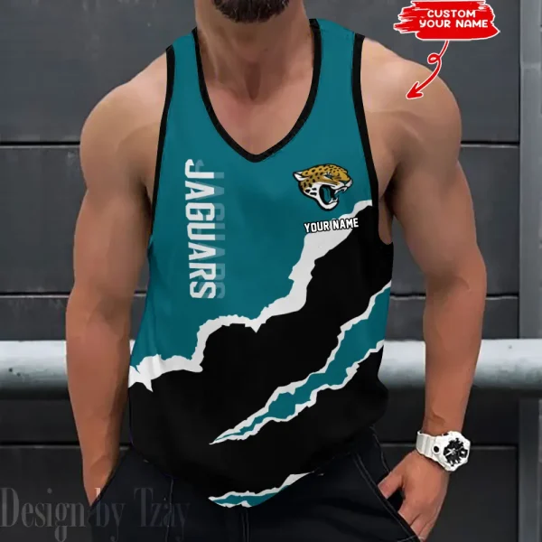 Jacksonville Jaguars 3D Printed Sleeveless Sport Tank Top Shirt New Style 2025 AZTTS185