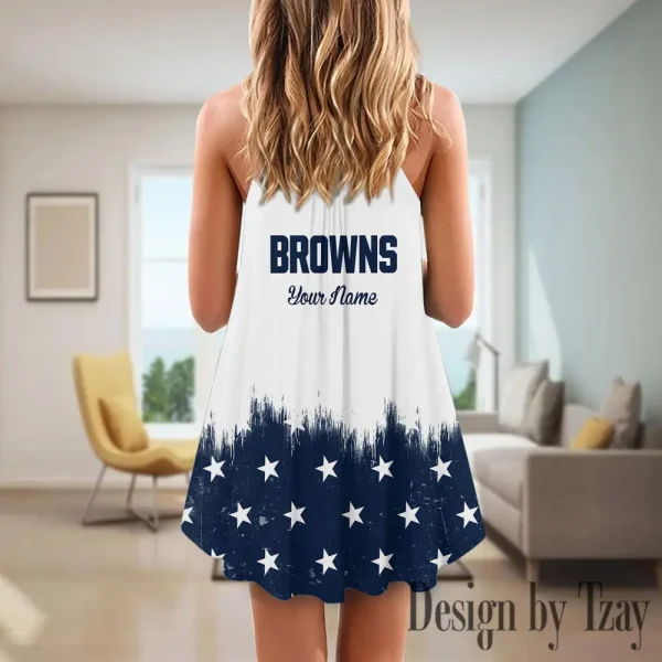 Cleveland Browns Summer Sleeveless Cami Dress Trending 2025 SPTSSCDT052 - Image 2