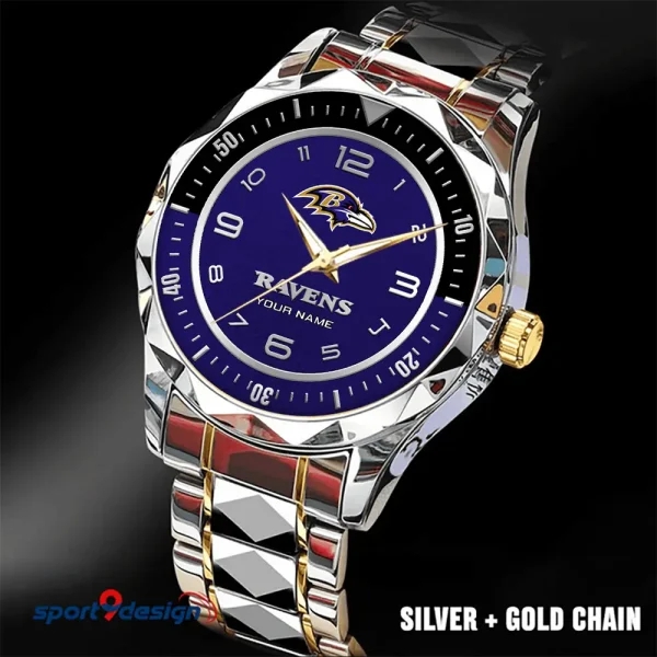 Baltimore Ravens Business Watch For Men Luxury Waterproof Stainless Steel New Design 2025 ANZDMW773 - Image 5