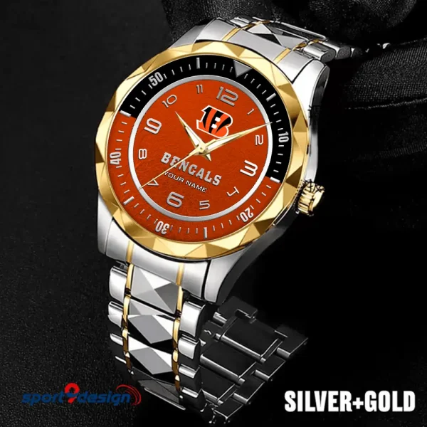 Cincinnati Bengals Business Watch For Men Luxury Waterproof Stainless Steel New Design 2025 ANZDMW777