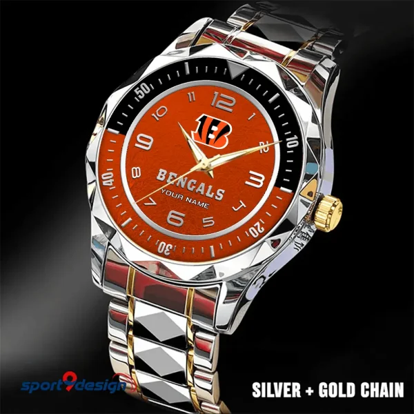 Cincinnati Bengals Business Watch For Men Luxury Waterproof Stainless Steel New Design 2025 ANZDMW777 - Image 3