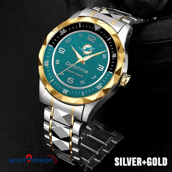 Miami Dolphins Business Watch For Men Luxury Waterproof Stainless Steel New Design 2025 ANZDMW790