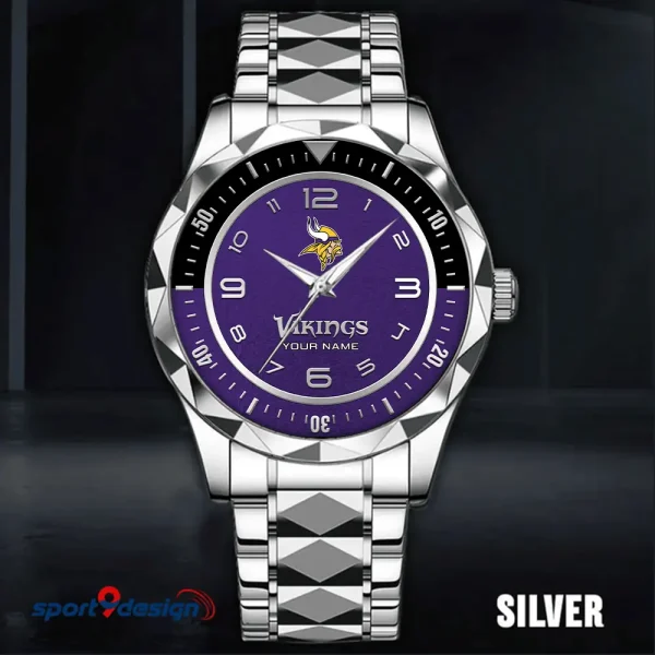 Minnesota Vikings Business Watch For Men Luxury Waterproof Stainless Steel New Design 2025 ANZDMW791 - Image 2