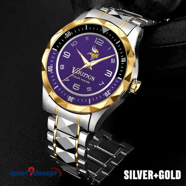 Minnesota Vikings Business Watch For Men Luxury Waterproof Stainless Steel New Design 2025 ANZDMW791