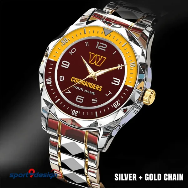 Washington Commanders Business Watch For Men Luxury Waterproof Stainless Steel New Design 2025 ANZDMW802 - Image 2