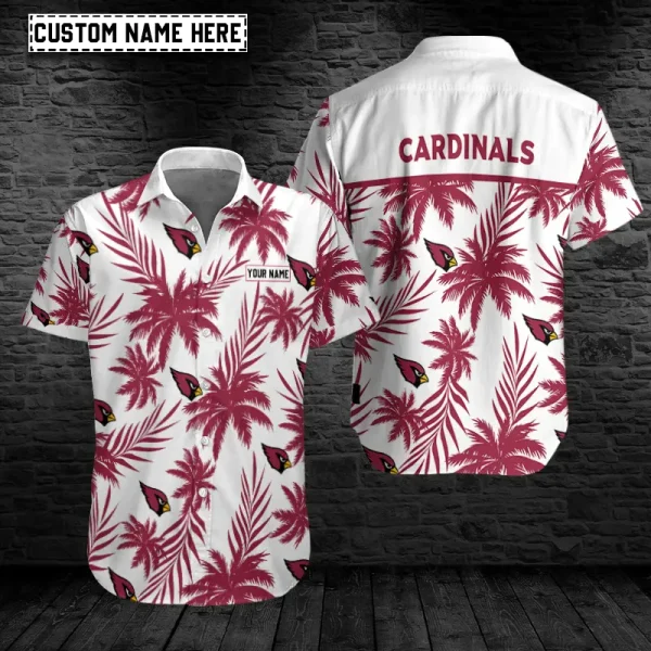 Arizona Cardinals Button Shirt Summer Holiday Gift For Sports Enthusiast AZCBS201