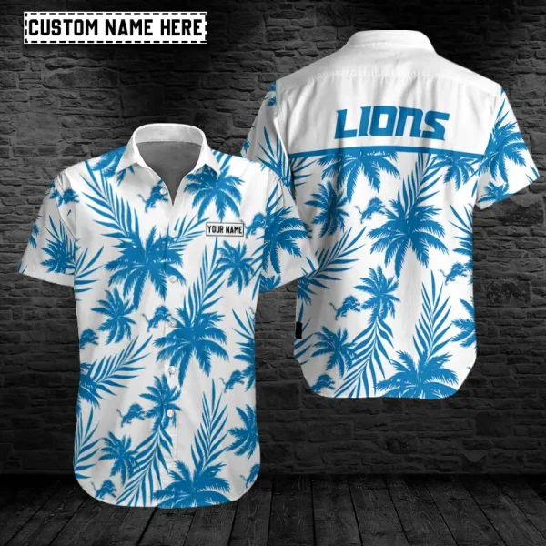 Detroit Lions Button Shirt Summer Holiday Gift For Sports Enthusiast AZCBS211