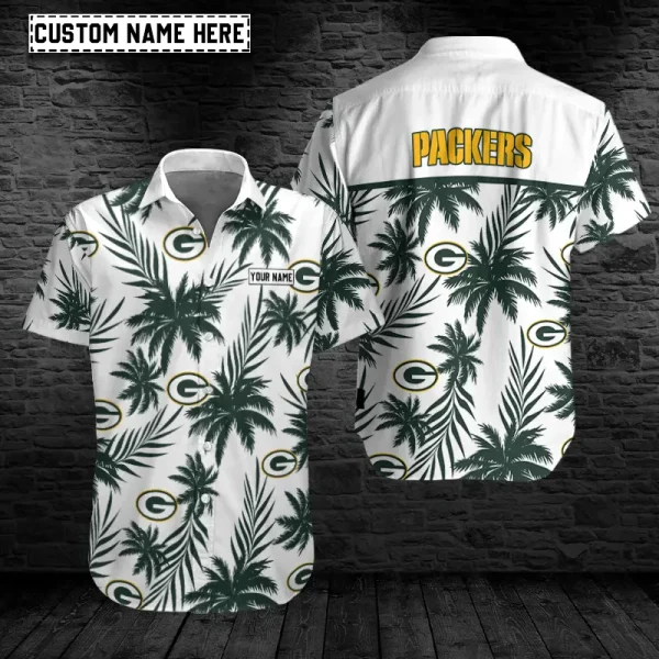 Green Bay Packers Button Shirt Summer Holiday Gift For Sports Enthusiast AZCBS212