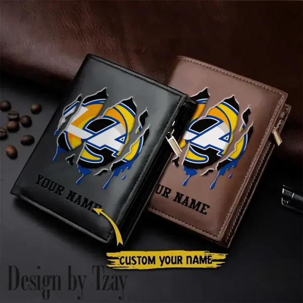 Los Angeles Rams Leather Vertical Men Wallet Gifts For Fans SPTLVW901