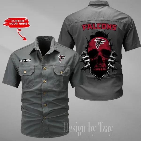 Atlanta Falcons Men Cargo Shits Summer Cotton Military Shirts For Man New Design 2025 ANZMSSWS162