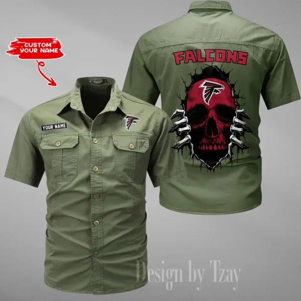 Atlanta Falcons Men Cargo Shits Summer Cotton Military Shirts For Man New Design 2025 ANZMSSWS162 - Image 4