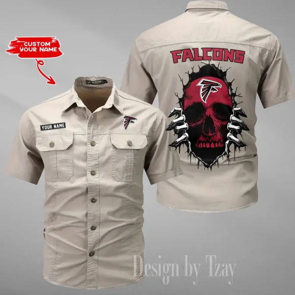 Atlanta Falcons Men Cargo Shits Summer Cotton Military Shirts For Man New Design 2025 ANZMSSWS162 - Image 5