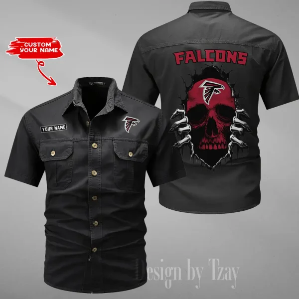 Atlanta Falcons Men Cargo Shits Summer Cotton Military Shirts For Man New Design 2025 ANZMSSWS162 - Image 6