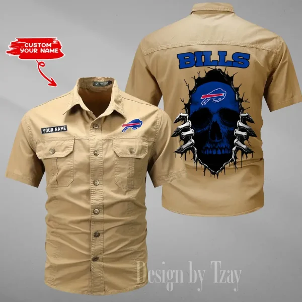 Buffalo Bills Men Cargo Shits Summer Cotton Military Shirts For Man New Design 2025 ANZMSSWS164