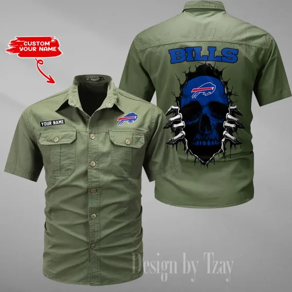 Buffalo Bills Men Cargo Shits Summer Cotton Military Shirts For Man New Design 2025 ANZMSSWS164 - Image 4