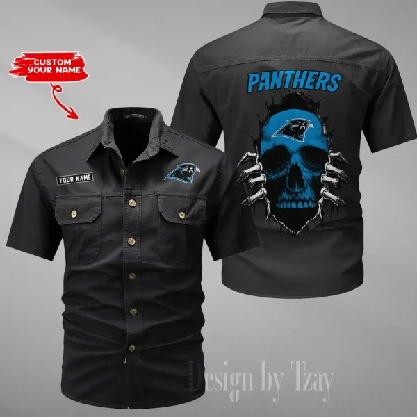 Carolina Panthers Men Cargo Shits Summer Cotton Military Shirts For Man New Design 2025 ANZMSSWS165 - Image 6