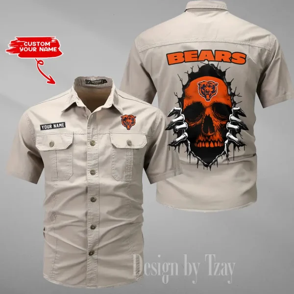 Chicago Bears Men Cargo Shits Summer Cotton Military Shirts For Man New Design 2025 ANZMSSWS166 - Image 2