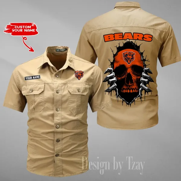 Chicago Bears Men Cargo Shits Summer Cotton Military Shirts For Man New Design 2025 ANZMSSWS166 - Image 5