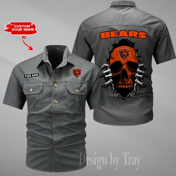 Chicago Bears Men Cargo Shits Summer Cotton Military Shirts For Man New Design 2025 ANZMSSWS166 - Image 6