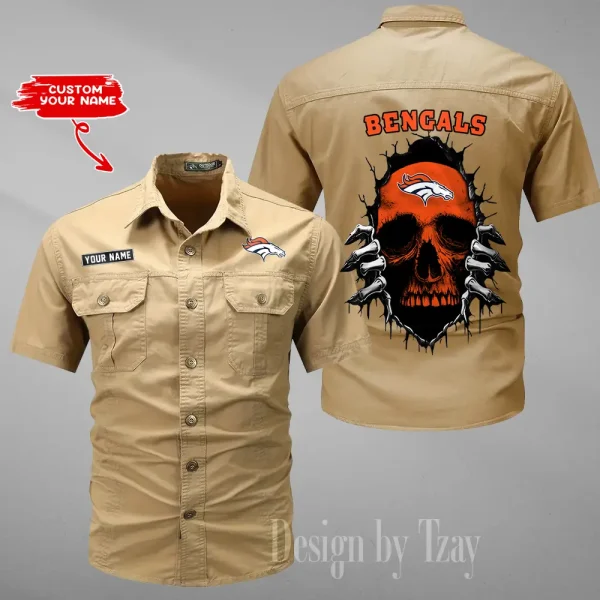 Denver Broncos Men Cargo Shits Summer Cotton Military Shirts For Man New Design 2025 ANZMSSWS170 - Image 2