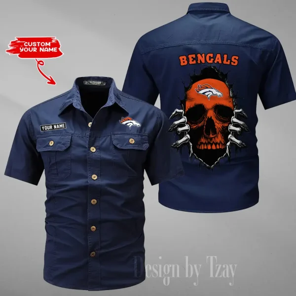 Denver Broncos Men Cargo Shits Summer Cotton Military Shirts For Man New Design 2025 ANZMSSWS170 - Image 3