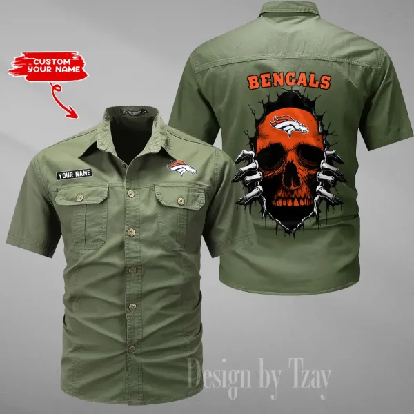 Denver Broncos Men Cargo Shits Summer Cotton Military Shirts For Man New Design 2025 ANZMSSWS170 - Image 4