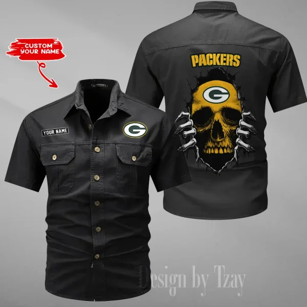 Green Bay Packers Men Cargo Shits Summer Cotton Military Shirts For Man New Design 2025 ANZMSSWS172 - Image 6