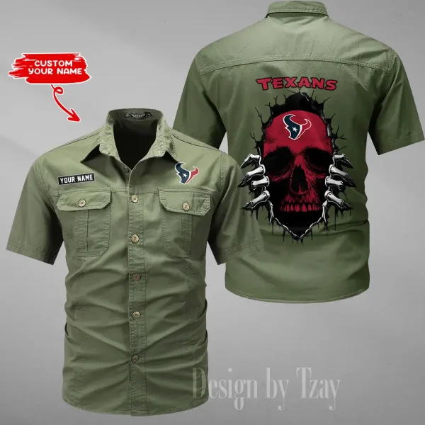 Houston Texans Men Cargo Shits Summer Cotton Military Shirts For Man New Design 2025 ANZMSSWS173 - Image 4