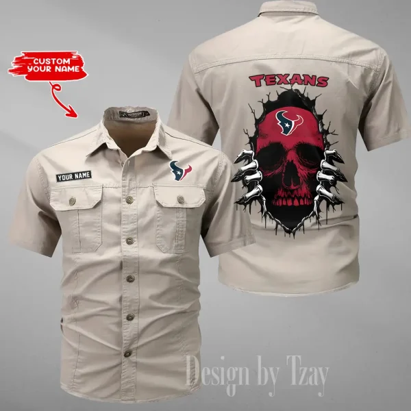 Houston Texans Men Cargo Shits Summer Cotton Military Shirts For Man New Design 2025 ANZMSSWS173 - Image 5