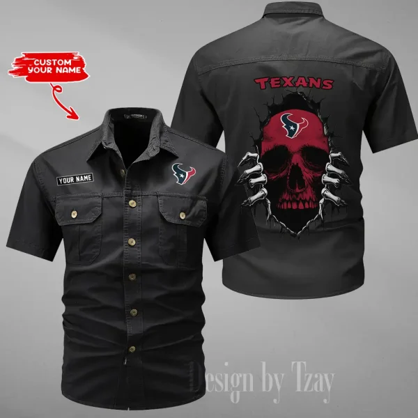 Houston Texans Men Cargo Shits Summer Cotton Military Shirts For Man New Design 2025 ANZMSSWS173 - Image 6