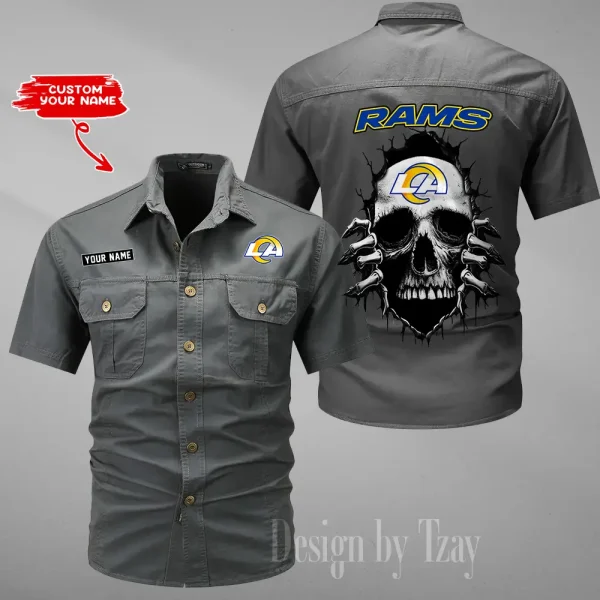 Los Angeles Rams Men Cargo Shits Summer Cotton Military Shirts For Man New Design 2025 ANZMSSWS179