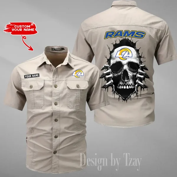 Los Angeles Rams Men Cargo Shits Summer Cotton Military Shirts For Man New Design 2025 ANZMSSWS179 - Image 5