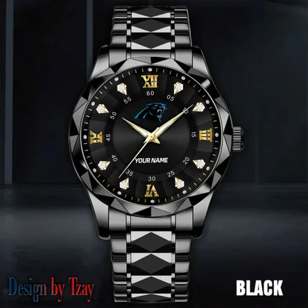 Carolina Panthers Business Watch For Men Automatic Mechanical Stainless Steel Band 2025 SPTDMW807