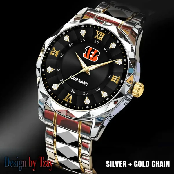 Cincinnati Bengals Business Watch For Men Automatic Mechanical Stainless Steel Band 2025 SPTDMW809