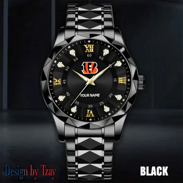 Cincinnati Bengals Business Watch For Men Automatic Mechanical Stainless Steel Band 2025 SPTDMW809 - Image 2
