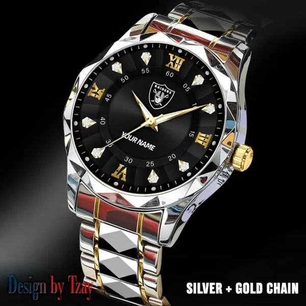 Las Vegas Raiders Business Watch For Men Automatic Mechanical Stainless Steel Band 2025 SPTDMW819 - Image 3