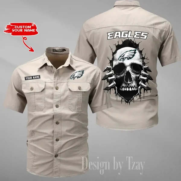 Philadelphia Eagles Men Cargo Shits Summer Cotton Military Shirts For Man New Design 2025 ANZMSSWS186 - Image 6