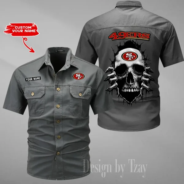 San Francisco 49ers Men Cargo Shits Summer Cotton Military Shirts For Man New Design 2025 ANZMSSWS188