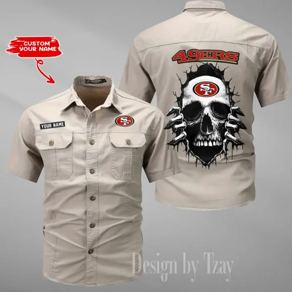San Francisco 49ers Men Cargo Shits Summer Cotton Military Shirts For Man New Design 2025 ANZMSSWS188 - Image 5
