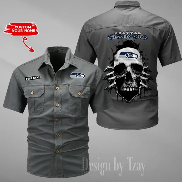 Seattle Seahawks Men Cargo Shits Summer Cotton Military Shirts For Man New Design 2025 ANZMSSWS189