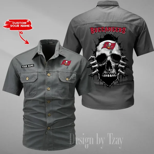Tampa Bay Buccaneers Men Cargo Shits Summer Cotton Military Shirts For Man New Design 2025 ANZMSSWS190