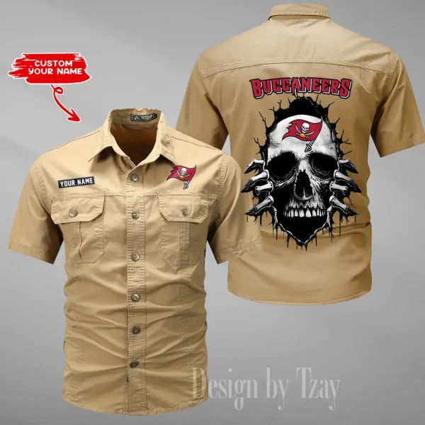 Tampa Bay Buccaneers Men Cargo Shits Summer Cotton Military Shirts For Man New Design 2025 ANZMSSWS190 - Image 2