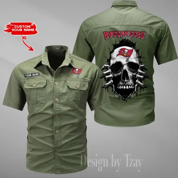 Tampa Bay Buccaneers Men Cargo Shits Summer Cotton Military Shirts For Man New Design 2025 ANZMSSWS190 - Image 4