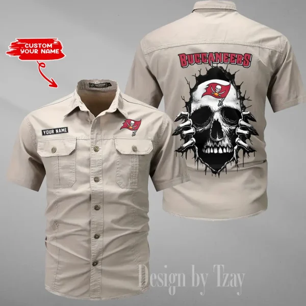 Tampa Bay Buccaneers Men Cargo Shits Summer Cotton Military Shirts For Man New Design 2025 ANZMSSWS190 - Image 5