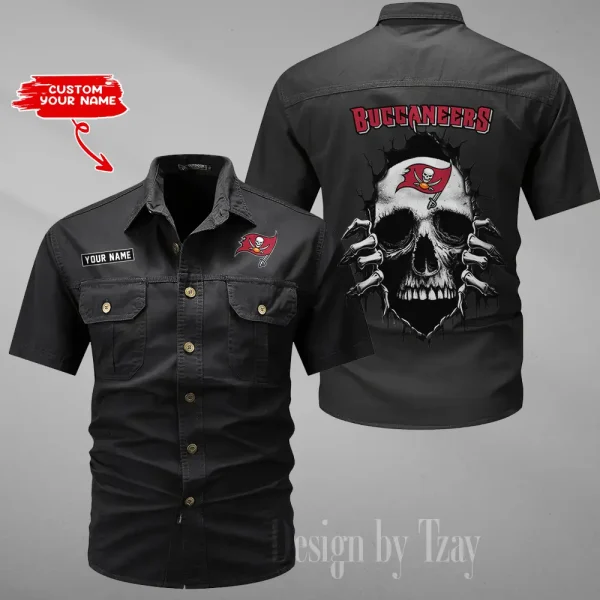 Tampa Bay Buccaneers Men Cargo Shits Summer Cotton Military Shirts For Man New Design 2025 ANZMSSWS190 - Image 6