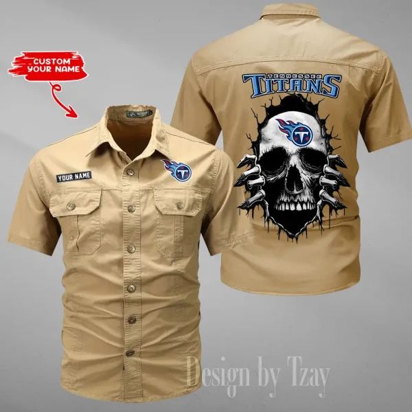 Tennessee Titans Men Cargo Shits Summer Cotton Military Shirts For Man New Design 2025 ANZMSSWS191 - Image 2